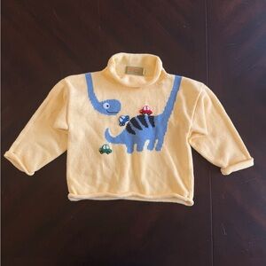 Yellow Dinosaur Claver Quality Kids Sweater